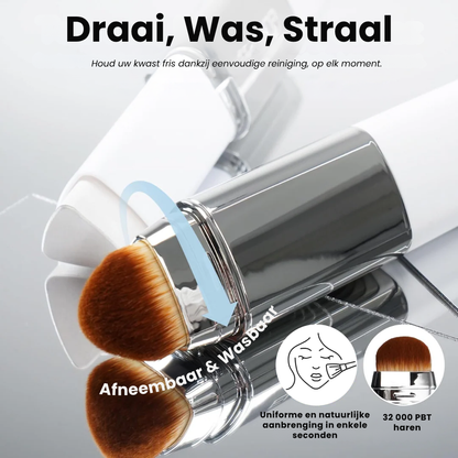 2 in 1 foundation met geïntegreerde kwast